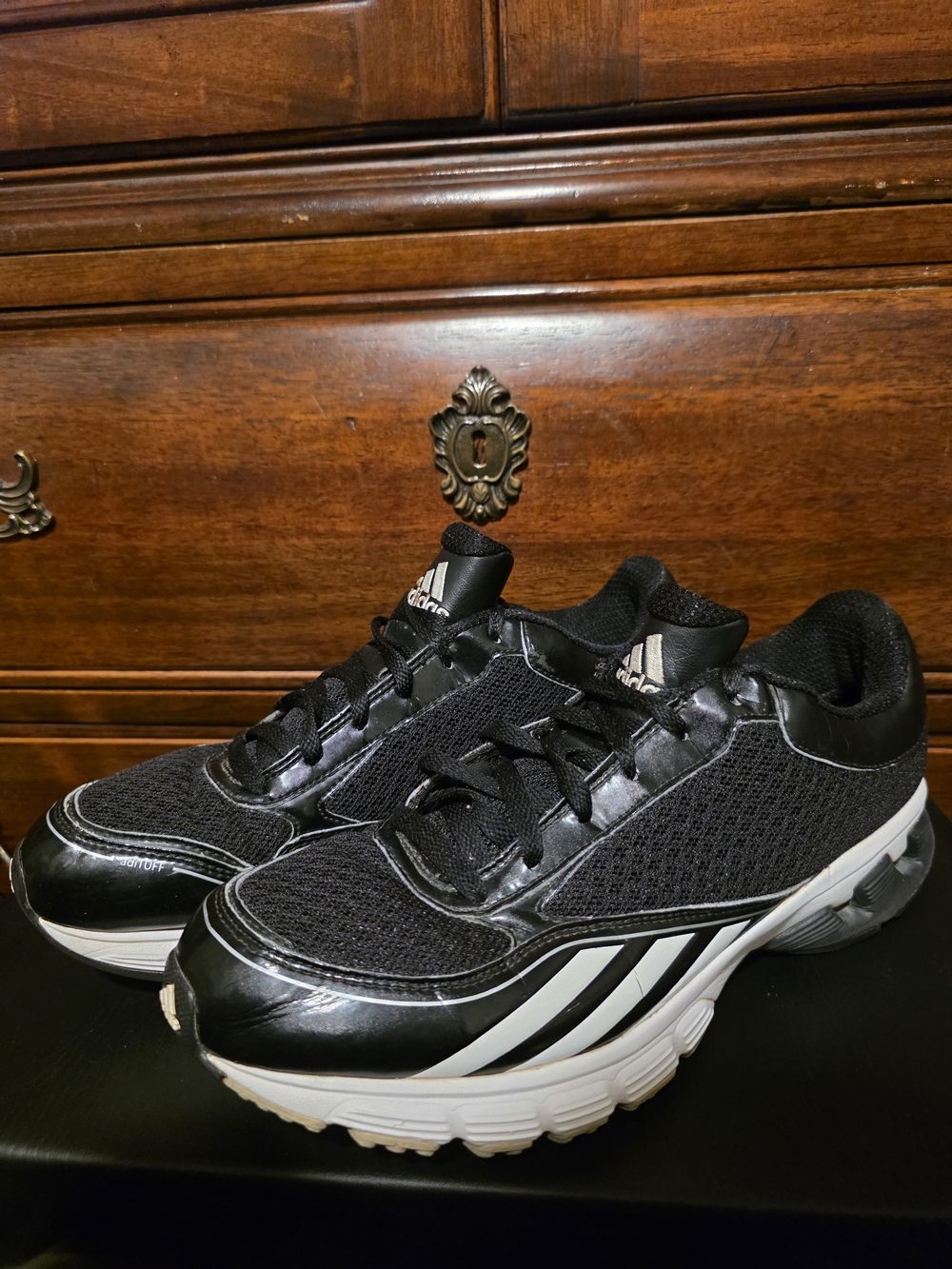 Adidas Men’s Black Mesh Athletic Sneakers